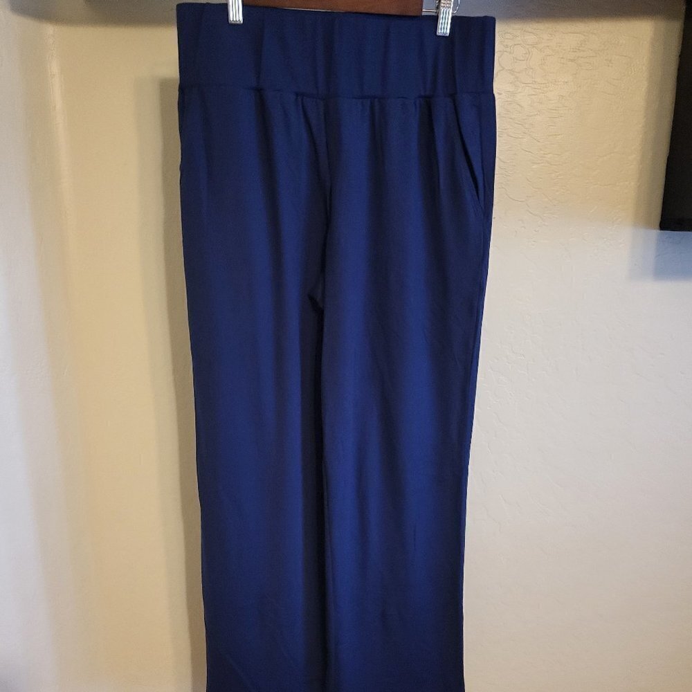 Elizabeth & Clarke Wide Waist Straight Leg Lounge Pant Slash Pocket Sz: M NIP